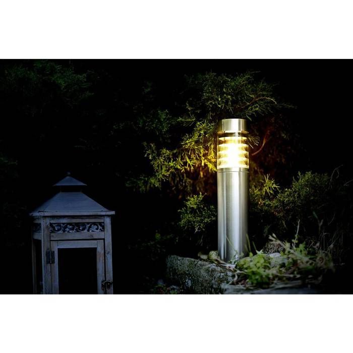 Lámpara de pie para exteriores - HEITRONIC - SATURN - LED E27 - Acero inoxidable - Elegancia chic