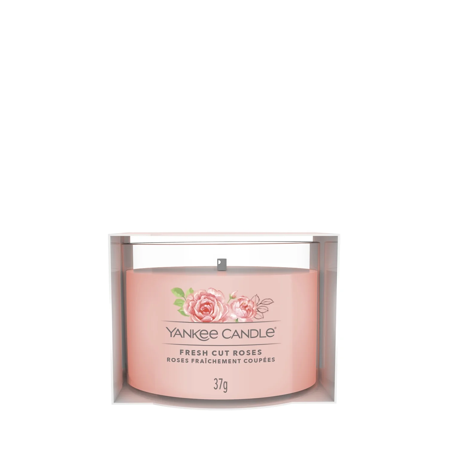 Filled Votive Candles Fresh Cut Roses - Candela Profumata