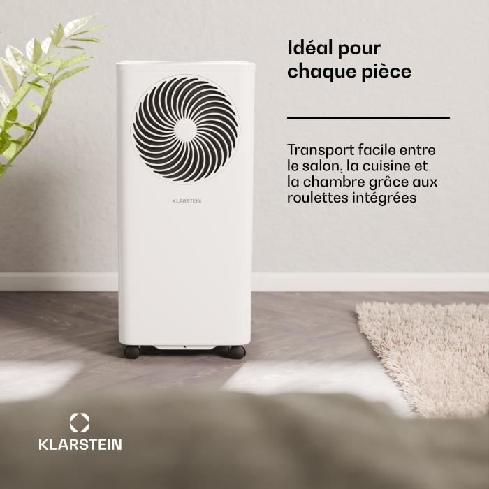 Aire acondicionado portátil - KLARSTEIN - Aero Ring 9K - 9000 BTU - 3 en 1 - Blanco