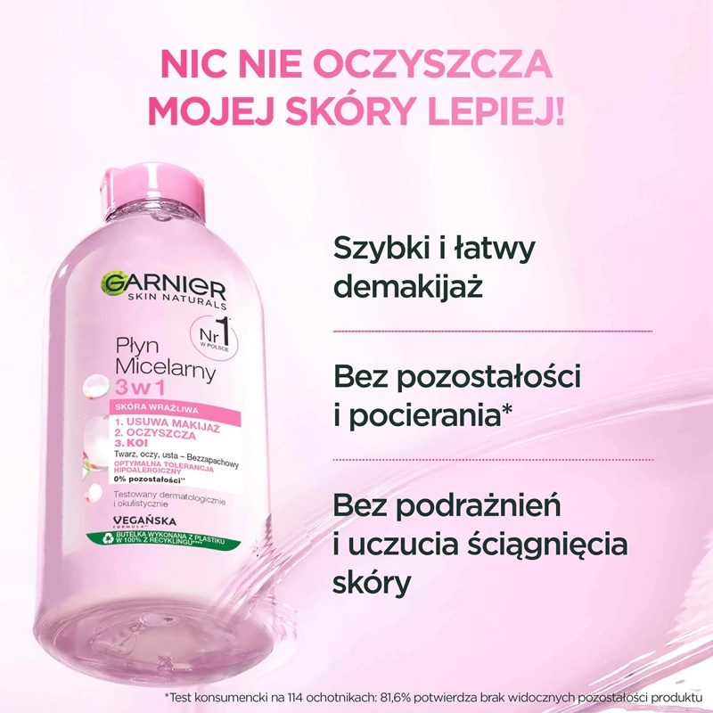 Гарније Скин Натуралс мицеларна вода 3 у 1 за осетљиву кожу