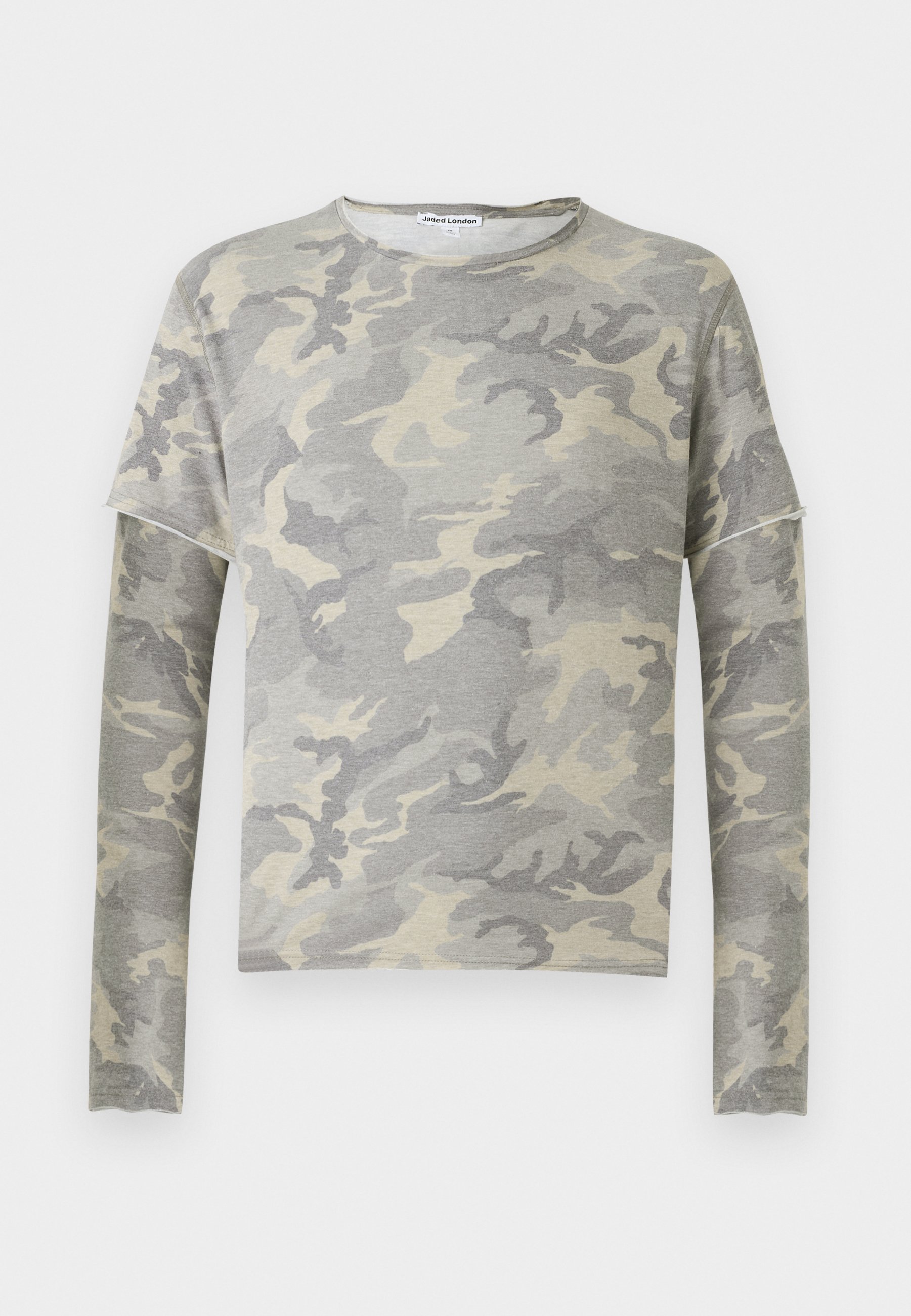 Maglia a maniche lunghe Jaded London CAMO DOUBLE LAYER - verde