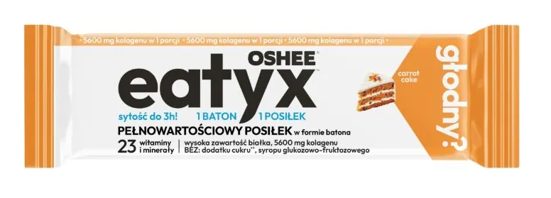 EatyxPosiłek w formie batona, ciasto marchewkowe