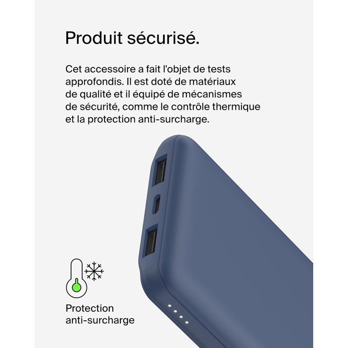 Batterie externe - BELKIN - 10 000 mAh - Bleu