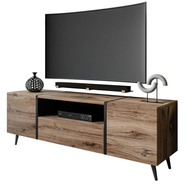 Szafka RTV ONYX LOFT na nóżkach push