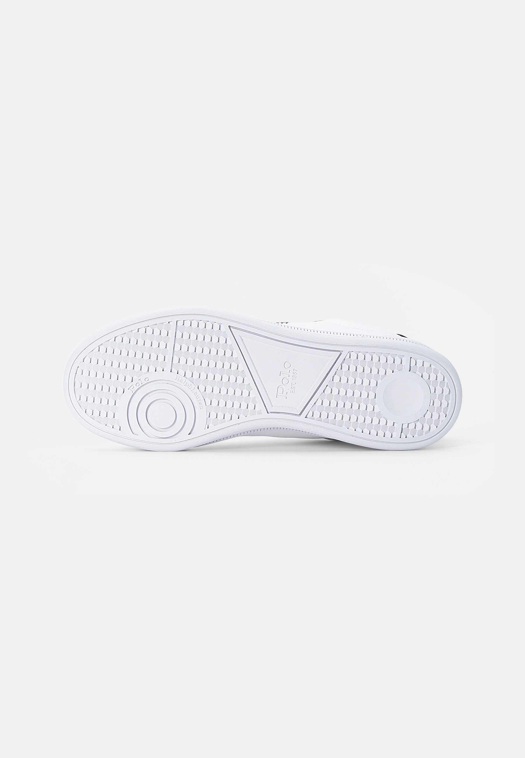 Polo Ralph Lauren HERITAGE COURT II LEATHER TRAINER - Scarpe da ginnastica - bianco/blu navy/rosso