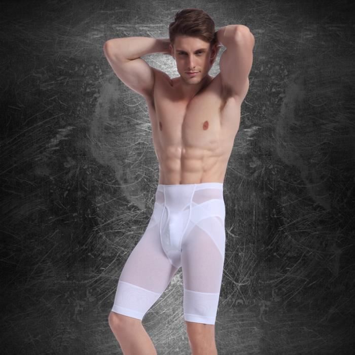 Men's High-Waisted Shaping Briefs for Invisible Tummy Control - DEMEUBLE - White - Fitness - Breathable - Multisport
