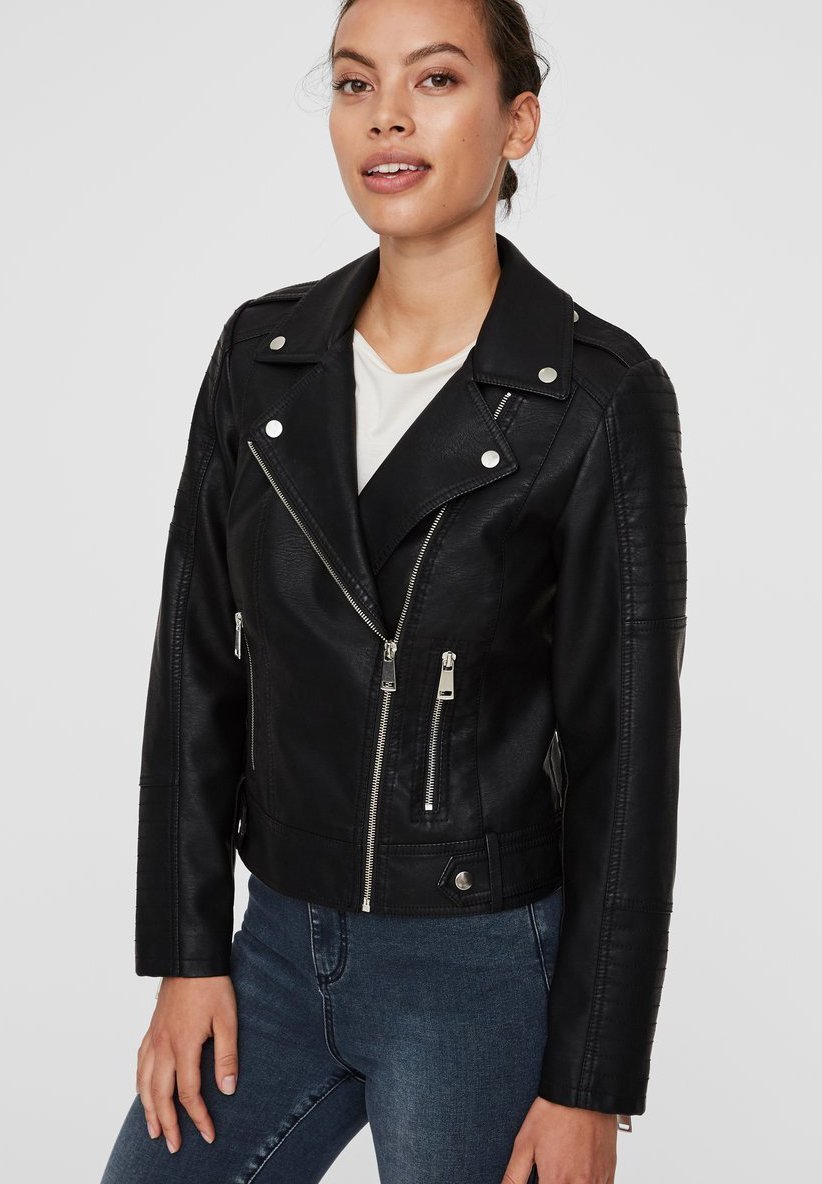 Vero Moda VMKERRIULTRA - Kunstleren jas - zwart