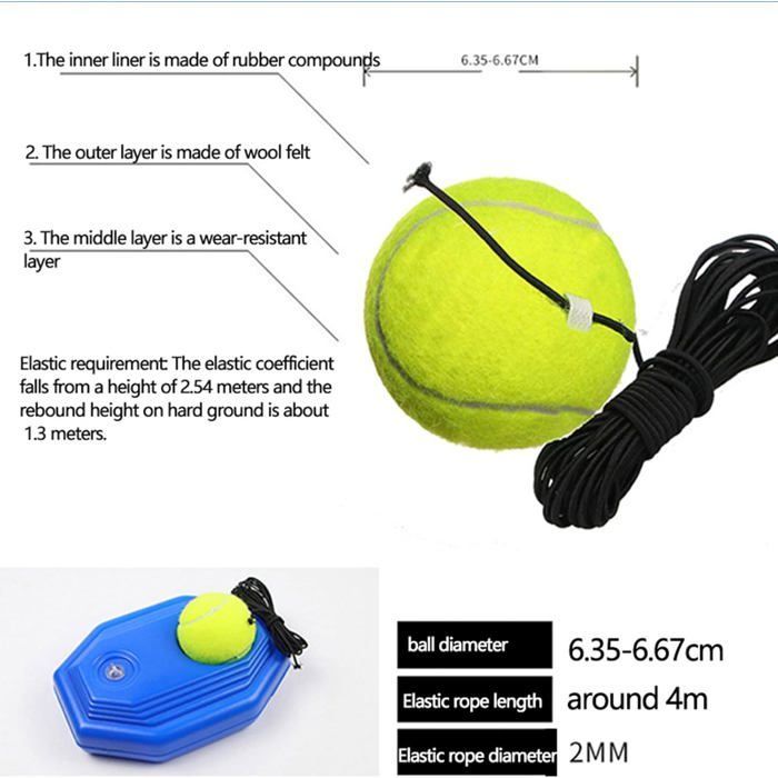 Portable tennis rebounder, individual training equipment, practical game tools. Label