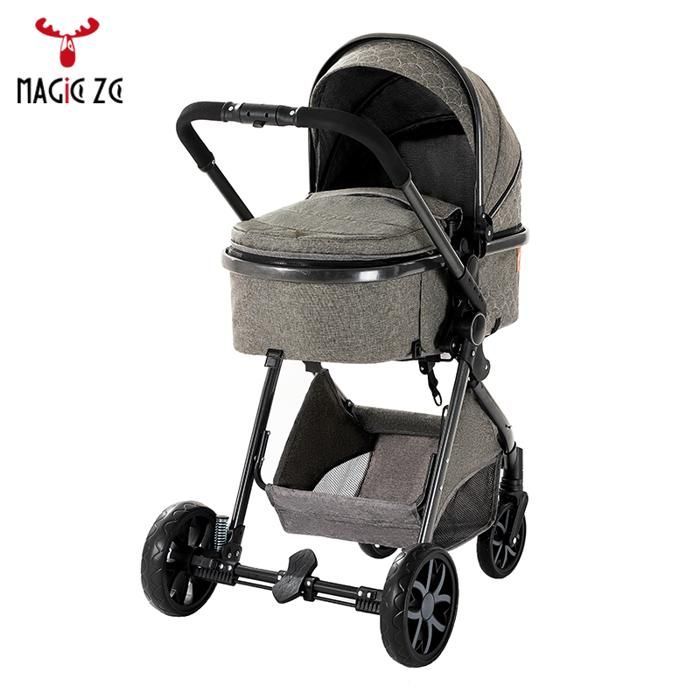 Poussette trio Magic ZC Poussettes combinées, Pousette, Poussette de luxe, Serviette de bain+Sac à main+Roues pivotantes à 360°