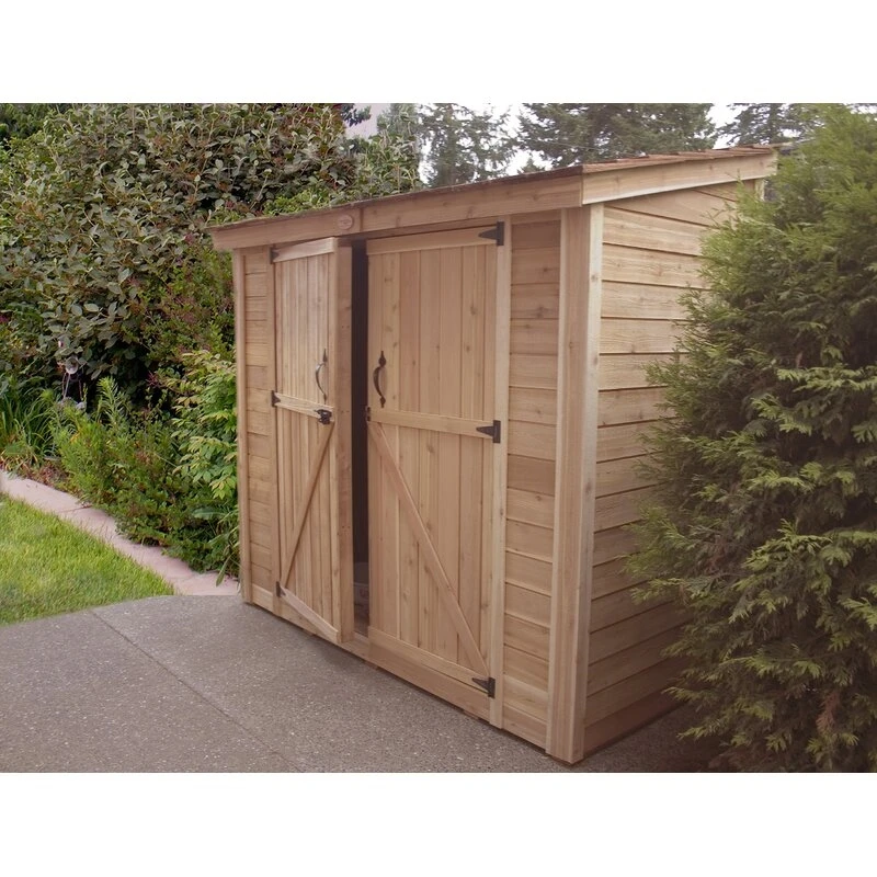SpaceSaver gereedschapsschuur van massief hout, 2,4 m breed x 1,2 m diep.