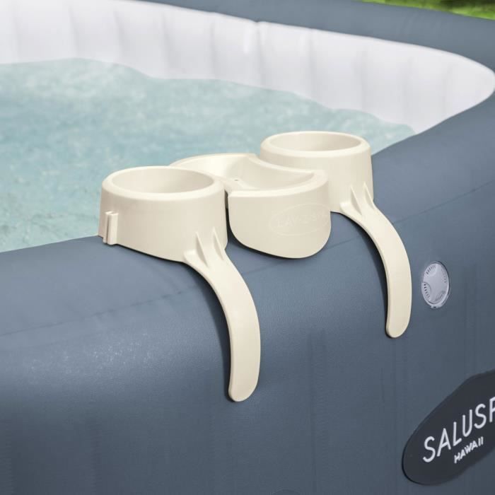 Portavasos para Lay-Z-Spa - BESTWAY - Compatible con todos los modelos Lay-Z-Spa excepto Vancouver y Helsinki - Gris
