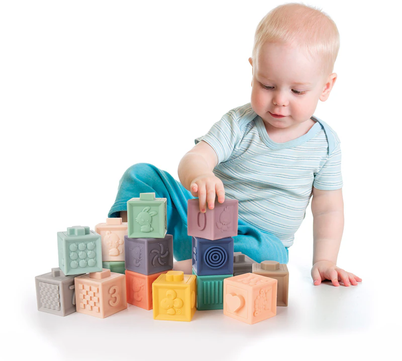 Canpol babies Zopa Siliconen Bamboe Puzzel zachte sensorische blokken
