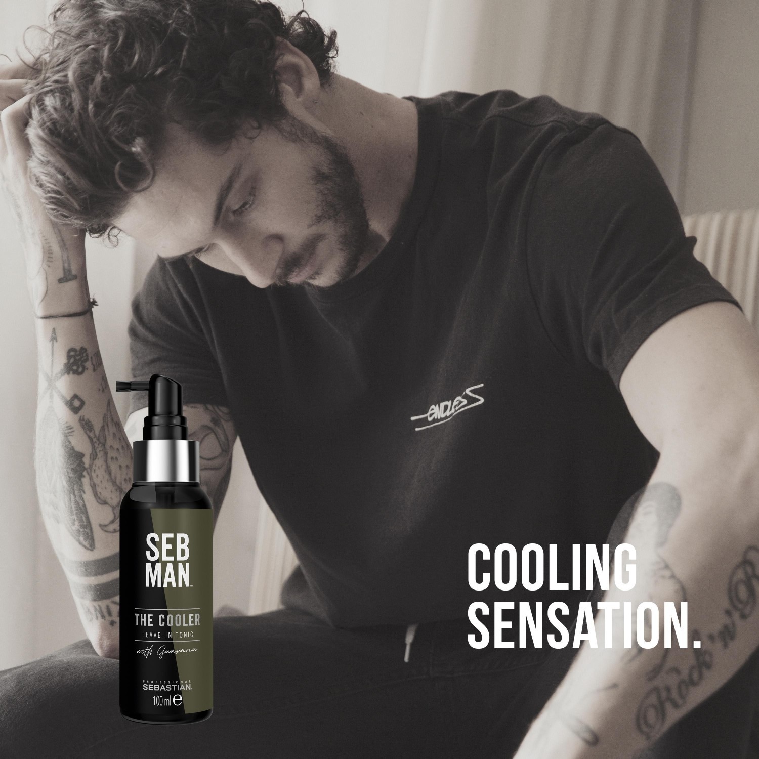 SEB MAN plaukų prausiklis „The Cooling“ nenuplaunamas tonikas – 100 ml
