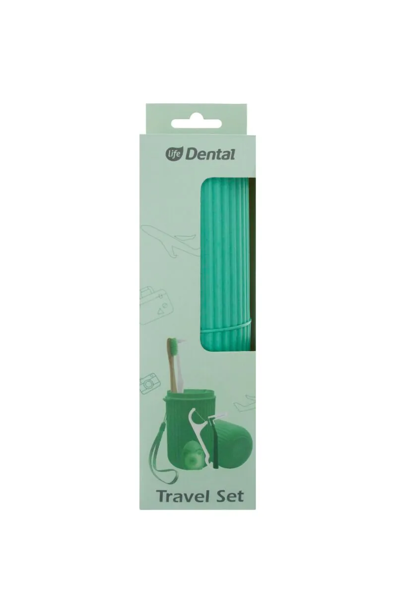 Life Dental Travel Pack 6 Elementów (Tuba, Szczoteczka, Nić dentystyczna., Akcesoria do higieny jamy ustnej)