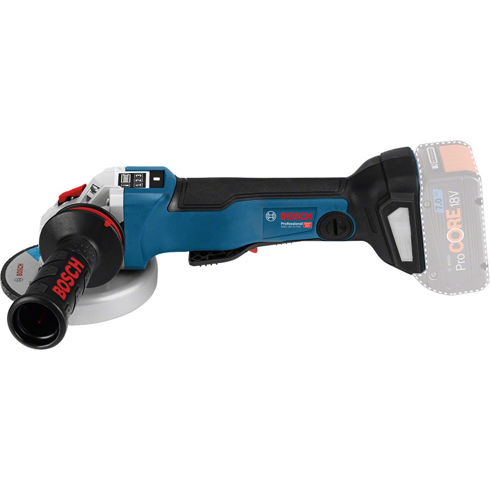 BOSCH 18 V Akku-Winkelschleifer, 125 mm, mit Paddelschalter, mit Koffer, GWS 18 V-10 PSC 06019G3F0B