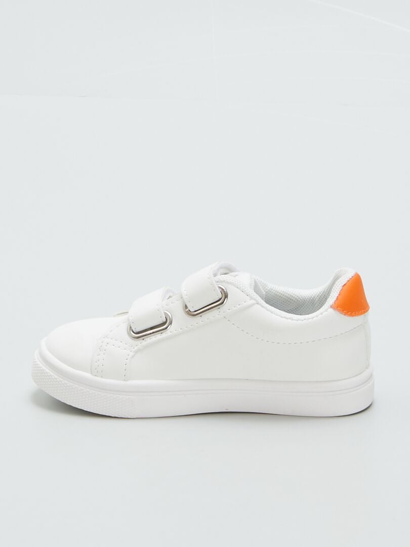 Sneakers met klittenbandsluiting - WIT