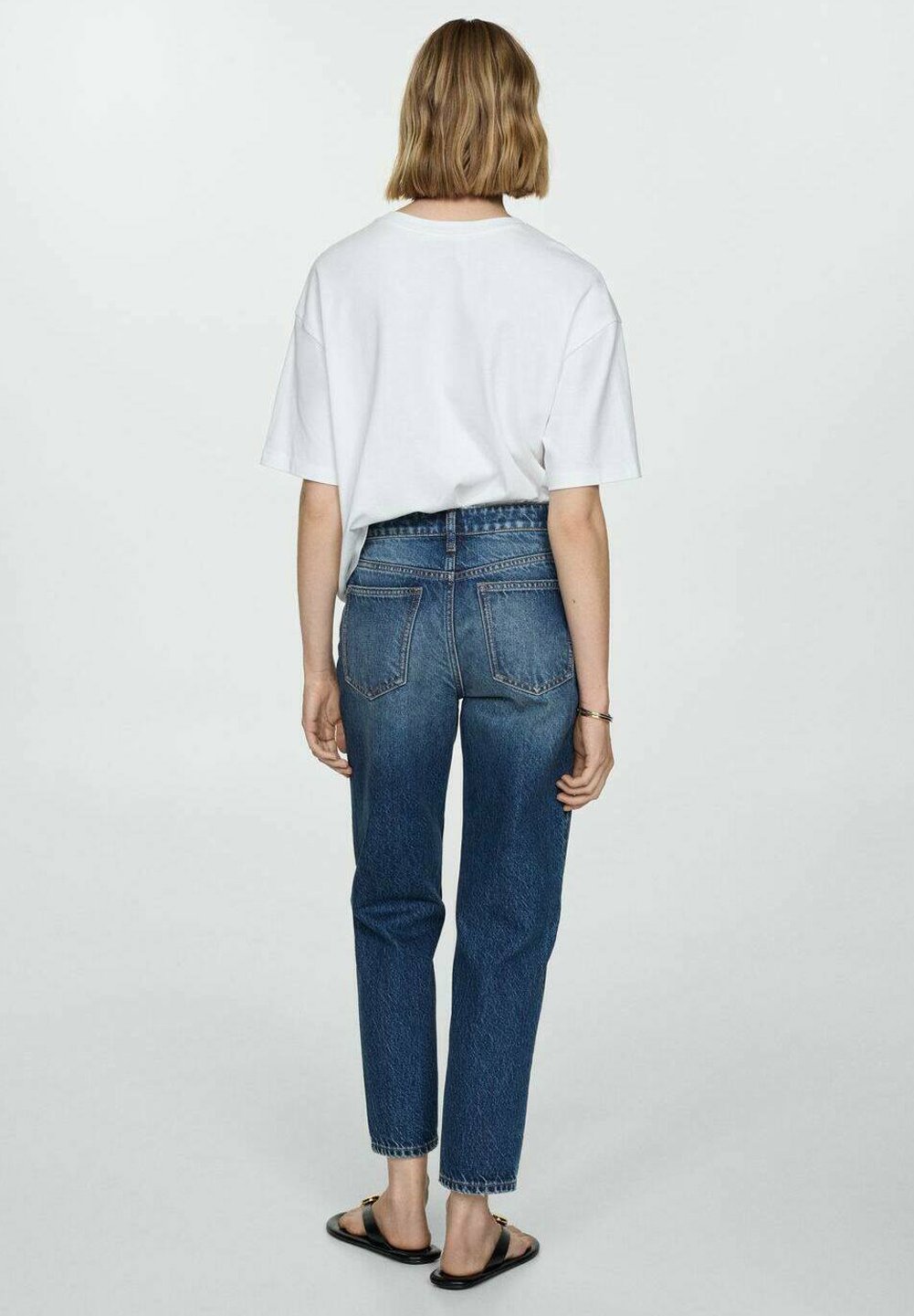Mango Relaxed Fit jeans - donkerblauw