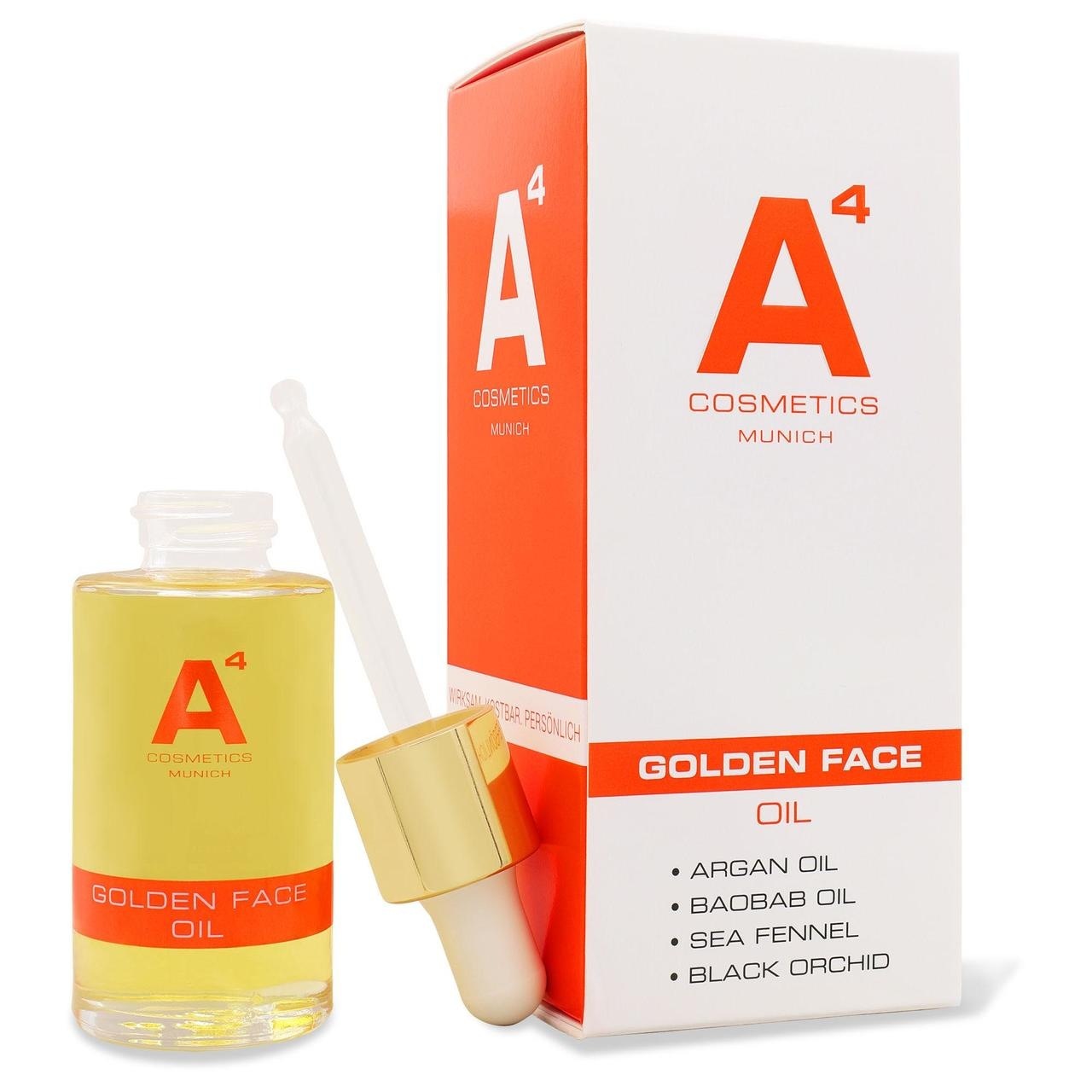 A4 Cosmetics zeltainā sejas eļļa - 30 ml