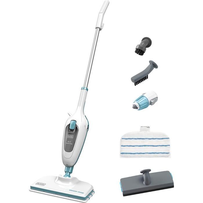 BLACK+DECKER - FSMH13E5-QS - 5-in-1 Steam Mop with Handheld Cleaner, 1300W - 350ml Tank - 4.8m Cable