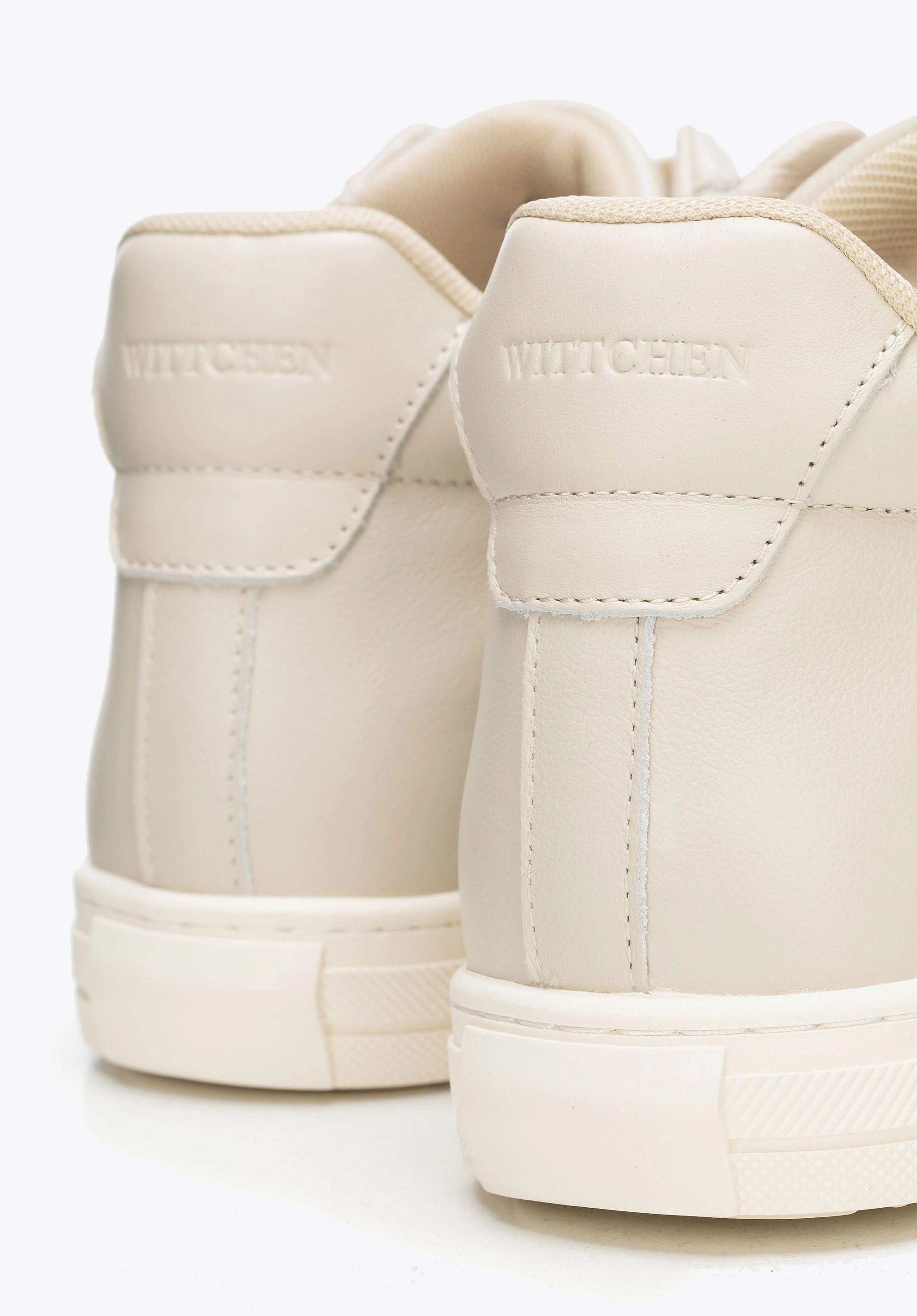Męskie sneakersy z naturalnej skóry licowej jasny beż