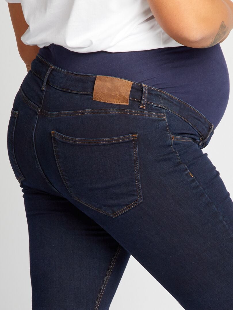 Calça jeans skinny para gestantes - AZUL