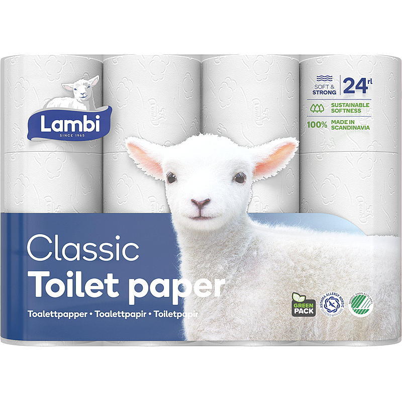Lambi Toilettenpapier, 24er-Packung, weiß