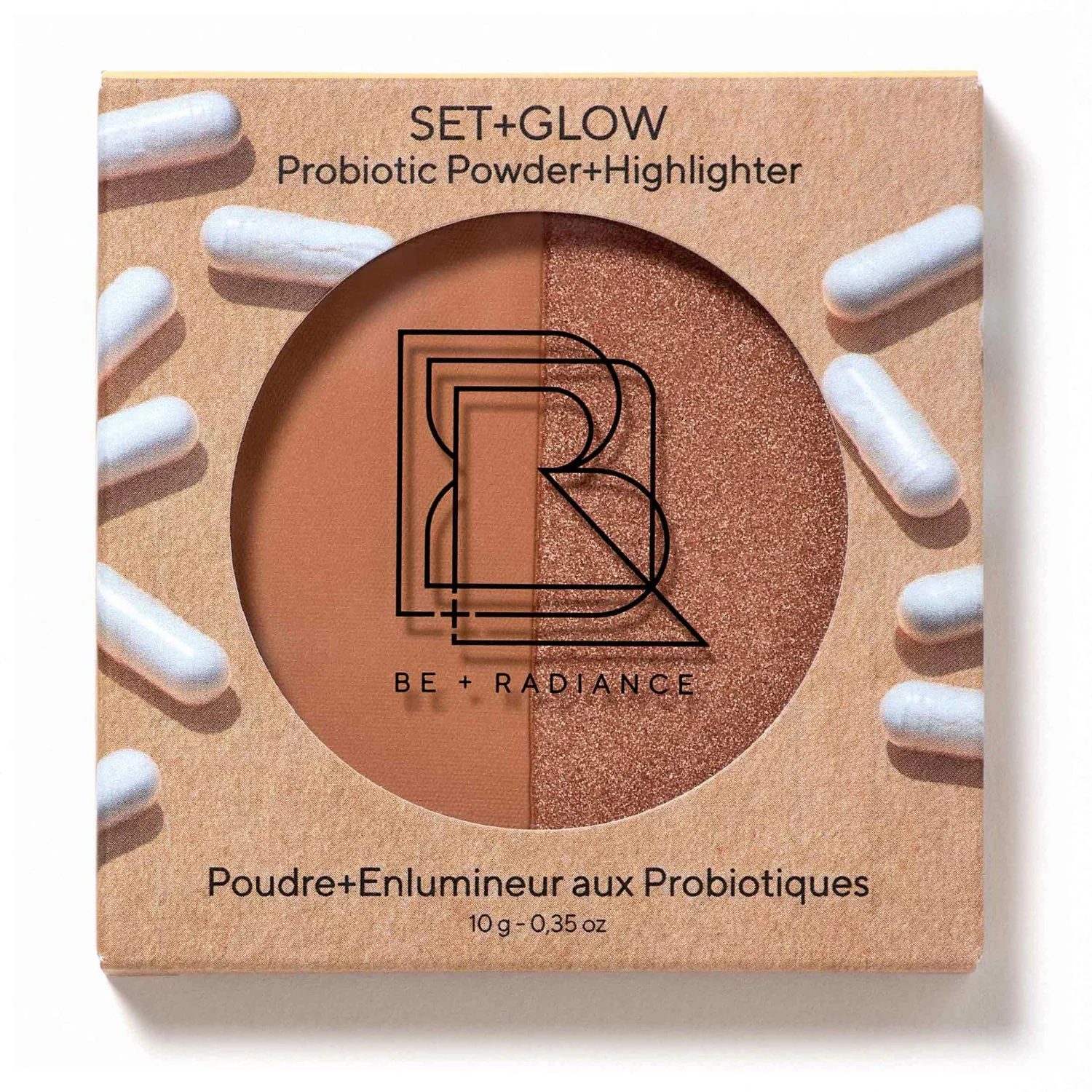 BE + Radiance SET+GLOW Poudre+Enlumineur aux Probiotiques