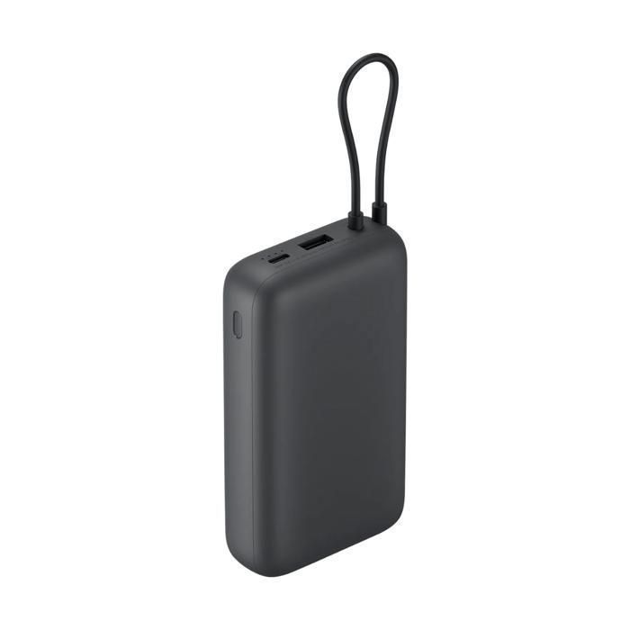 Batería externa - Xiaomi Power Bank 20000mAh Gris oscuro - Cable USB-C integrado - Carga rápida de 22,5 W - Gran capacidad