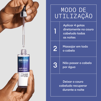 Nioxin Professionals Night Density Rescue serumas galvos odai ir plaukams, tankinantis kremas, 70 ml