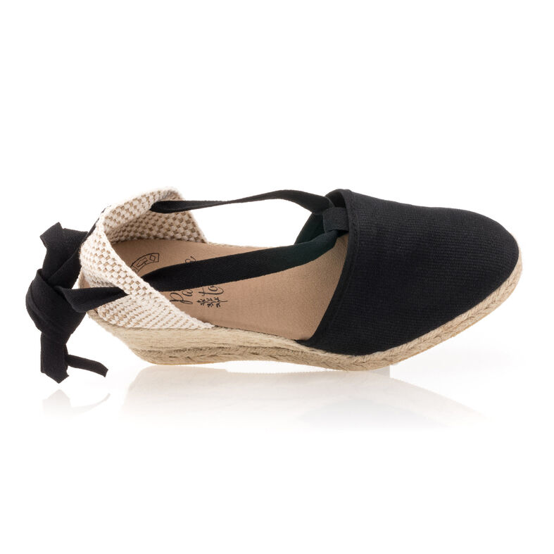 Zwarte espadrilles voor dames met touwzolen