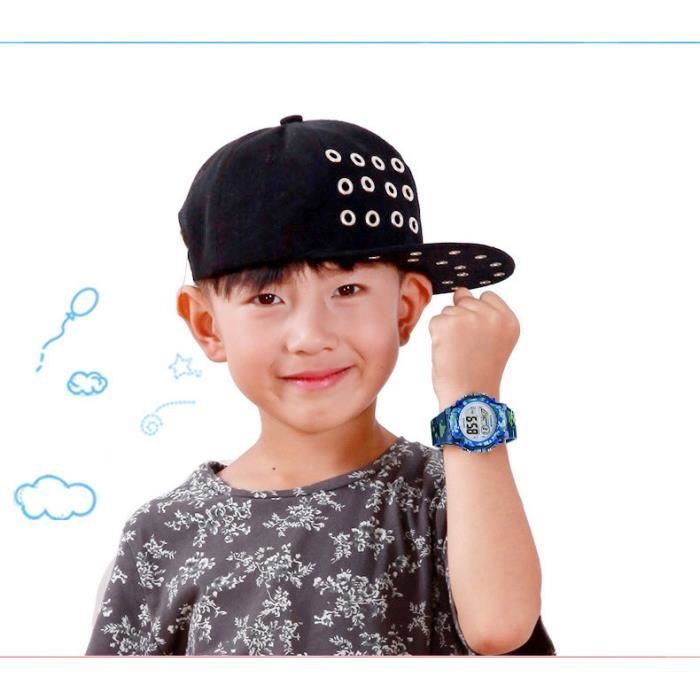Reloj infantil SHARPHY, reloj deportivo militar digital para niños, resistente al agua, con LED, correa azul, modelo 2021, regalo para niños.