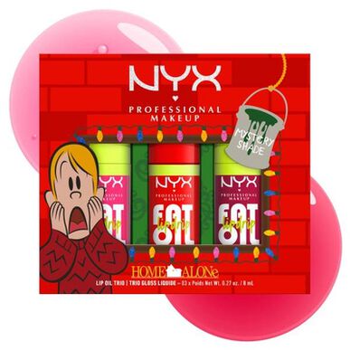 Coffret de 3 huiles à lèvres Nyx Professional Makeup Fat Oil Lip Drip Trio 03, édition limitée, 1 unité.