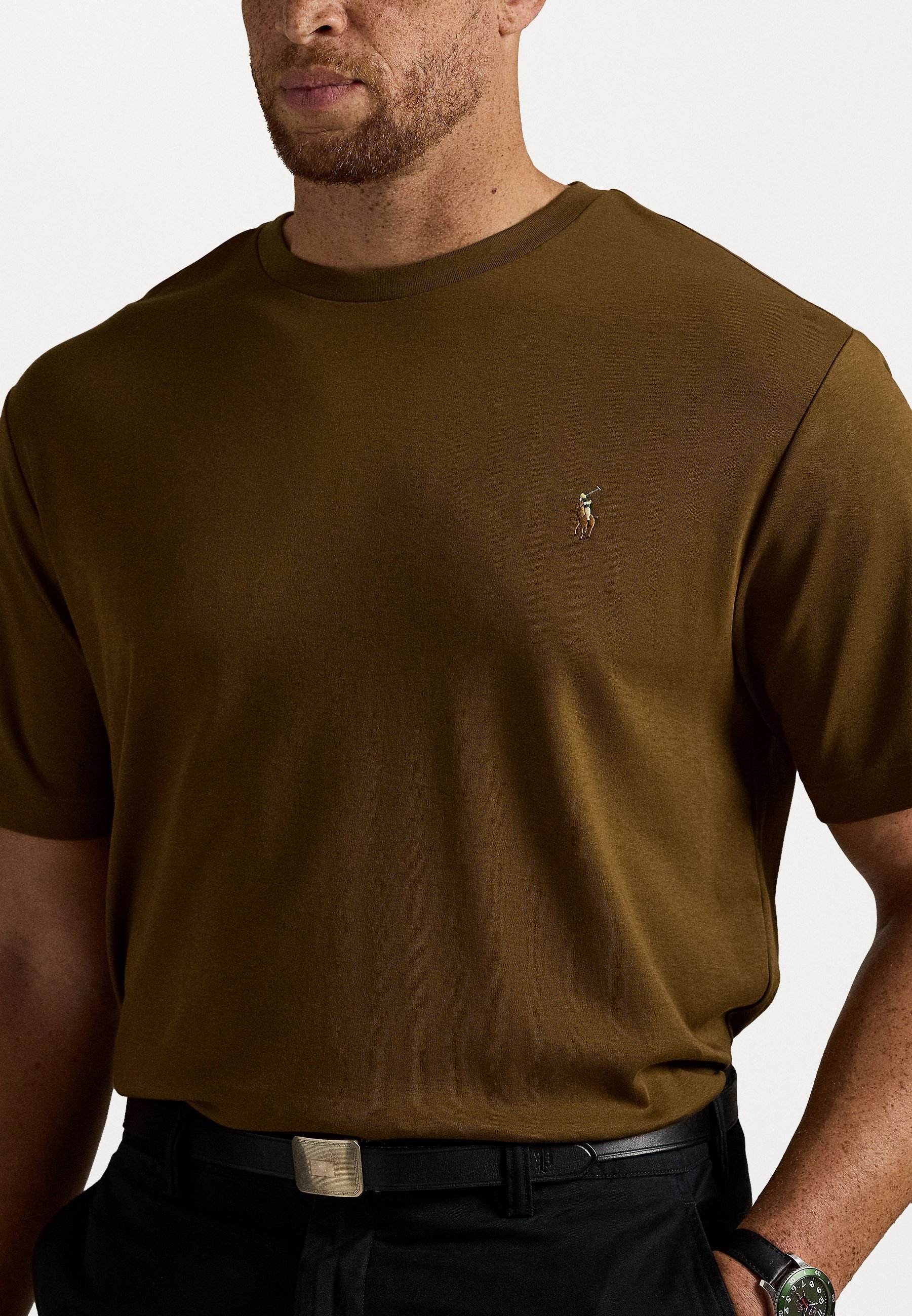 Polo Ralph Lauren Big & Tall SOFT COTTON CREWNECK T-SHIRT - T-paita - nature brown