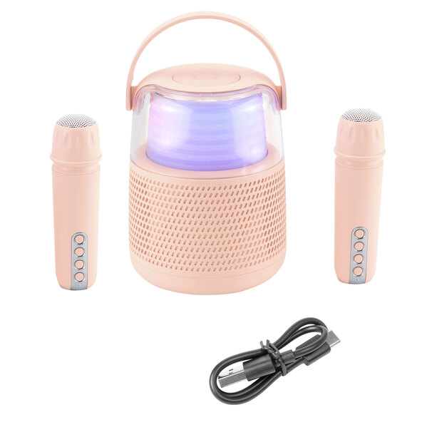 Boxă karaoke KKS-2M pentru copii, roz