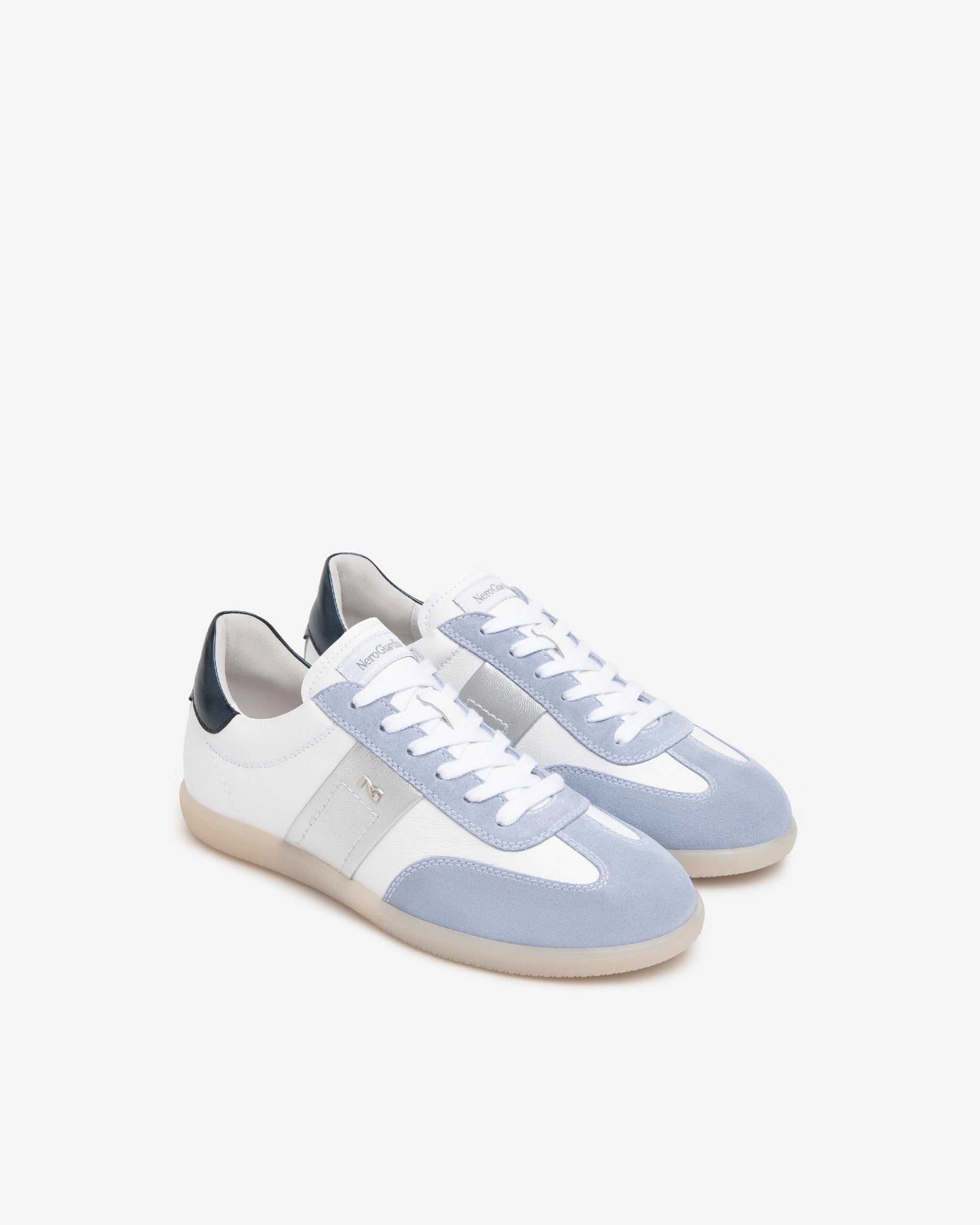 Baskets en cuir et daim pour femmes