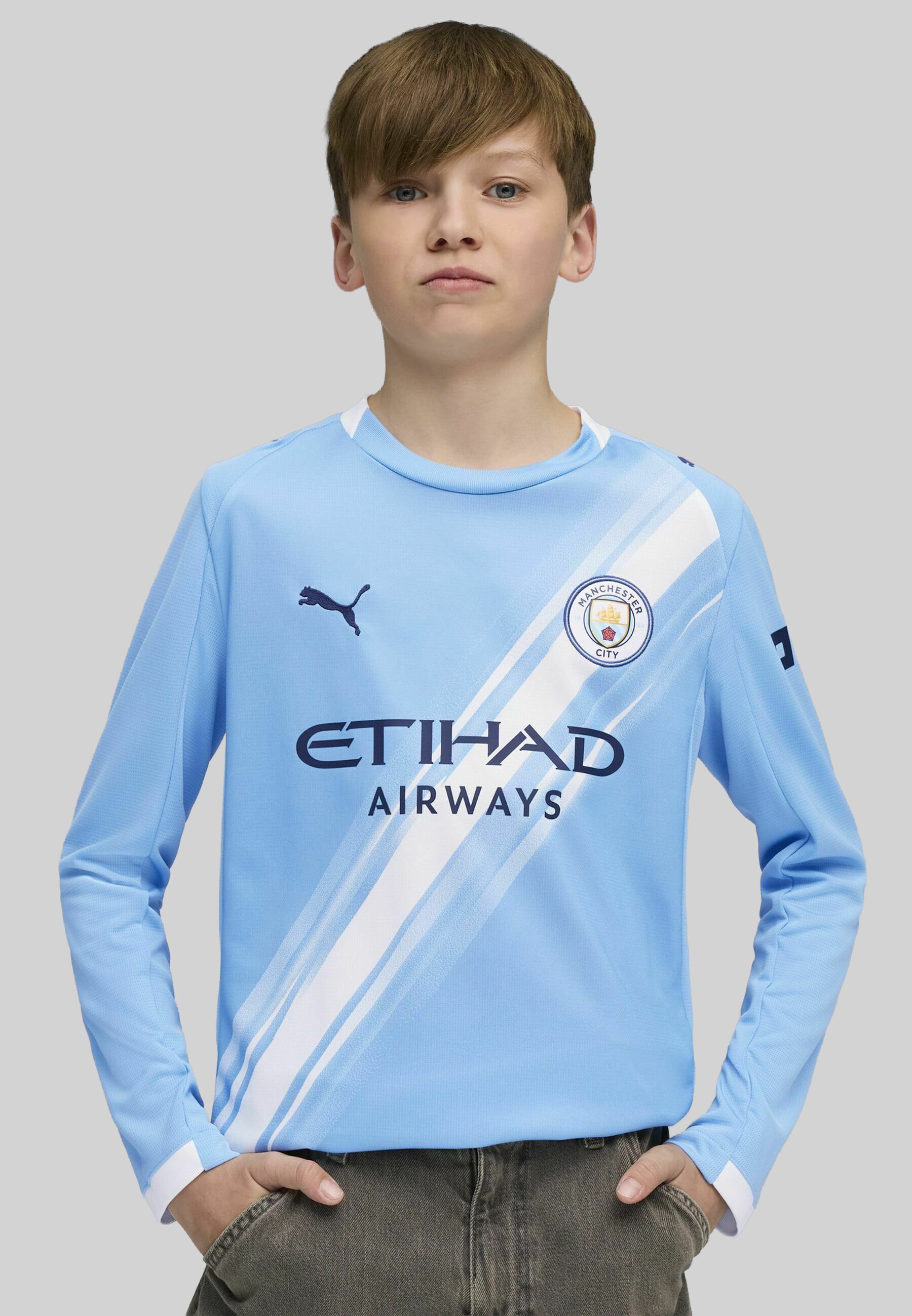 Puma MANCHESTER CITY 25/26 LANGARM - Sport T-shirt - team lichtblauw wit