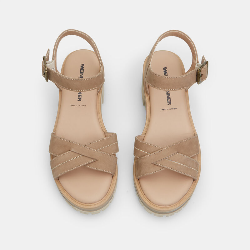 Weinbrenner nubuck sandaler med 5 cm klack