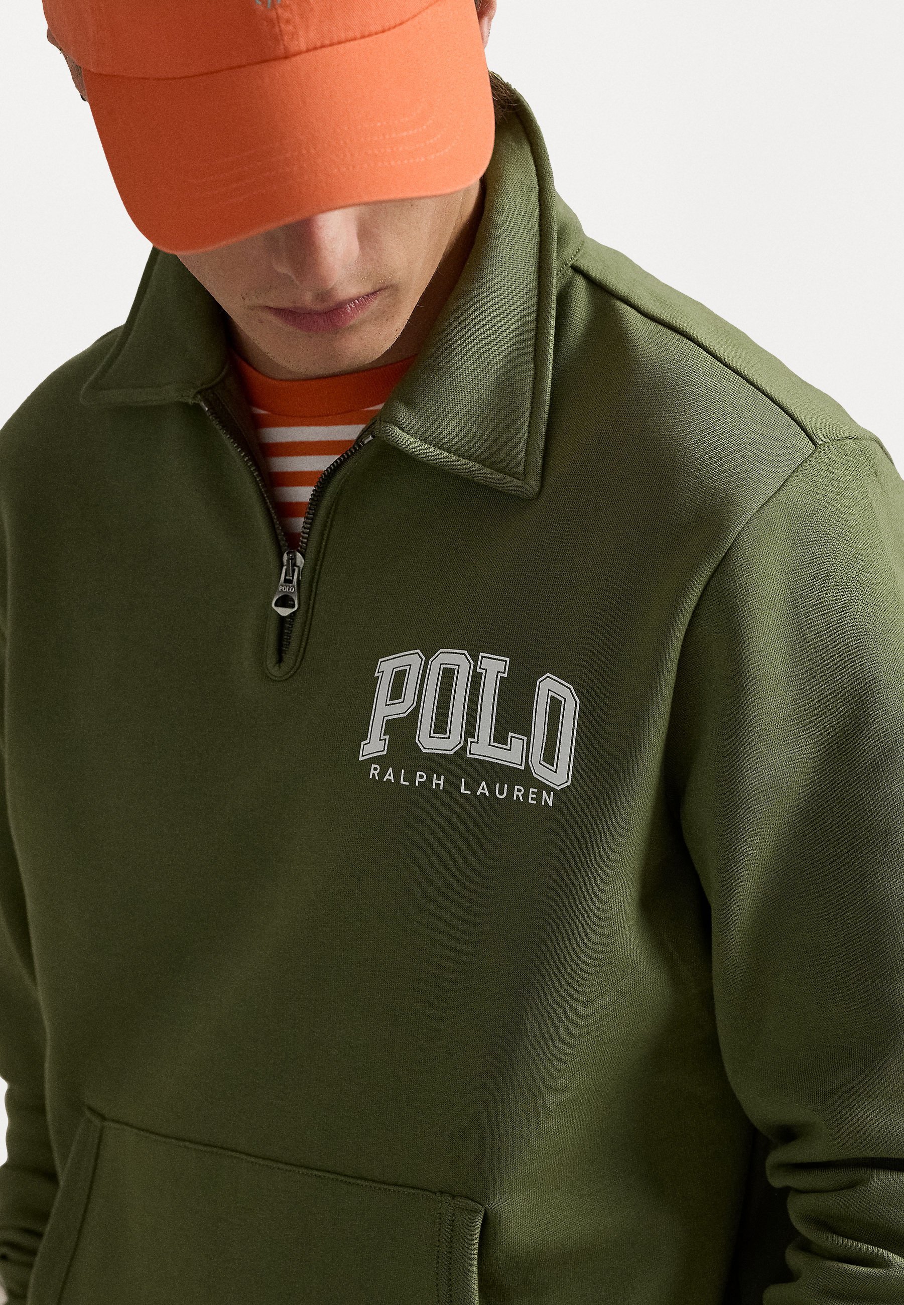 Polo Ralph Lauren sweatshirt met logo en kraag - Sweatshirt - boomgroen