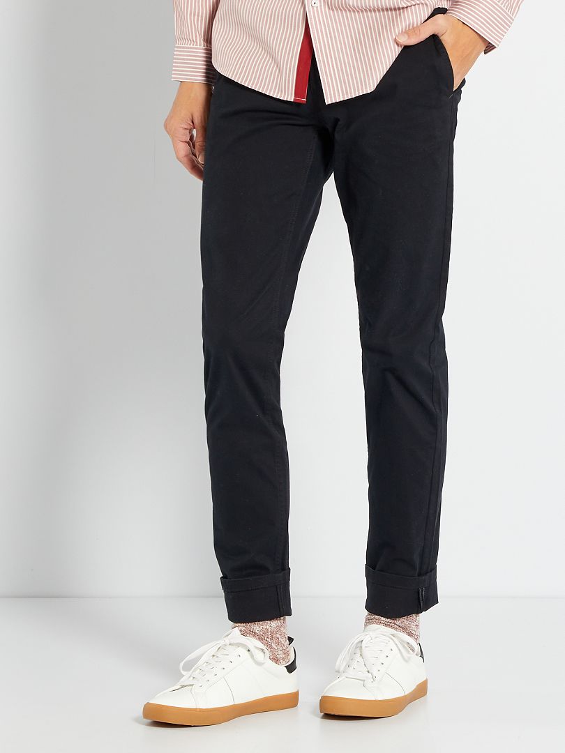 Slim fit chino's - maat L34 - zwart