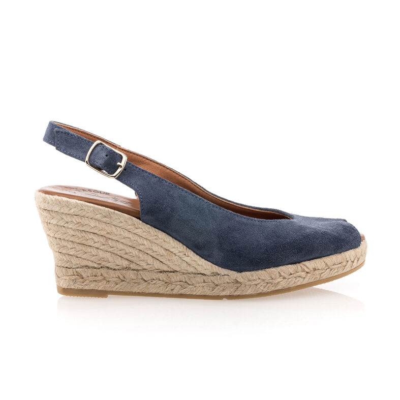 Blå espadriller med tausåler til dame