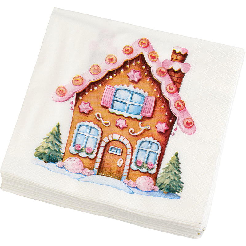 Vie Eco Servetten, 20 stuks, 33x33 cm, kerstmotief