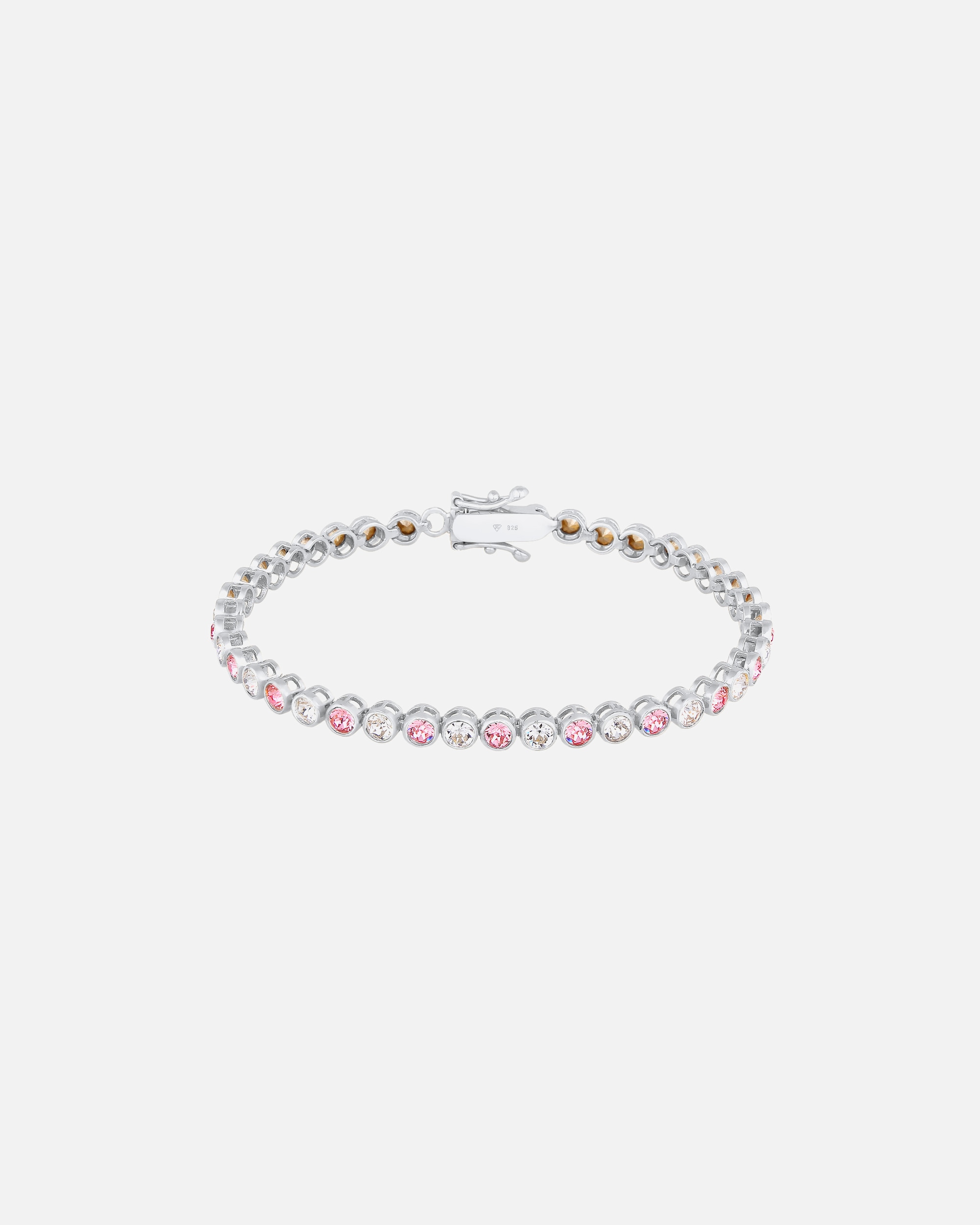 Elli PREMIUM Femmes Tennis Tendance étincelante avec cristaux Rose en argent sterling 925