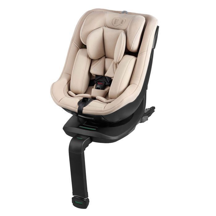 Seggiolino auto Kinderkraft I-GROW I-SIZE 40-150 cm con poggiatesta regolabile, memory foam, rivestimento lavabile, beige