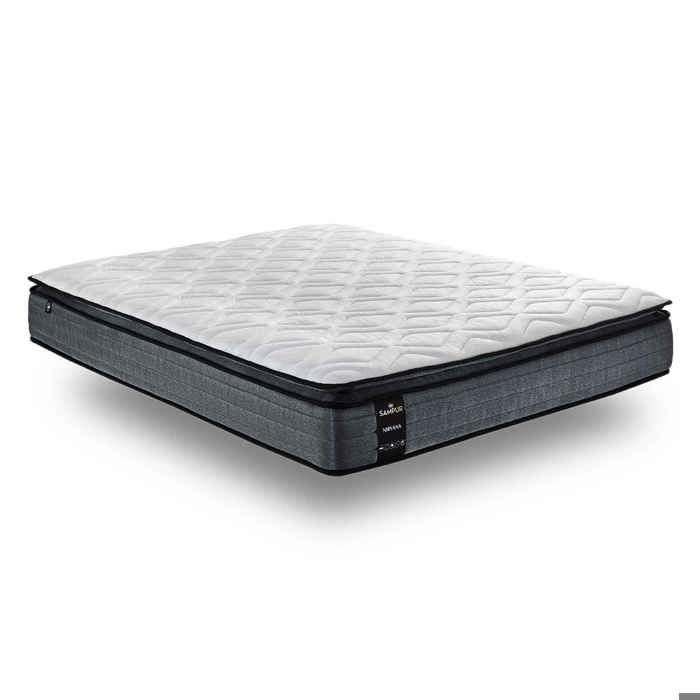 Materasso Nirvana 200x200 di Sampur | Spessore 26 cm | Memory foam | Molle insacchettate | Lattice naturale | Coprimaterasso integrato