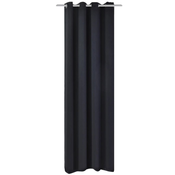 Zasłona Czarny 270 x 245 cm Tkanina vidaXL