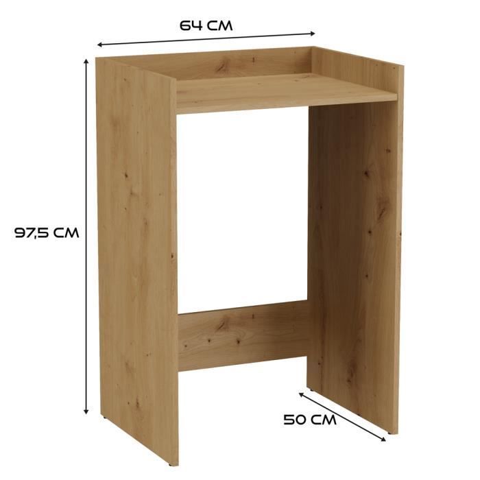 COMO - Armario para lavadora - Armario de baño - 64x50x97,5 cm - Lavadero