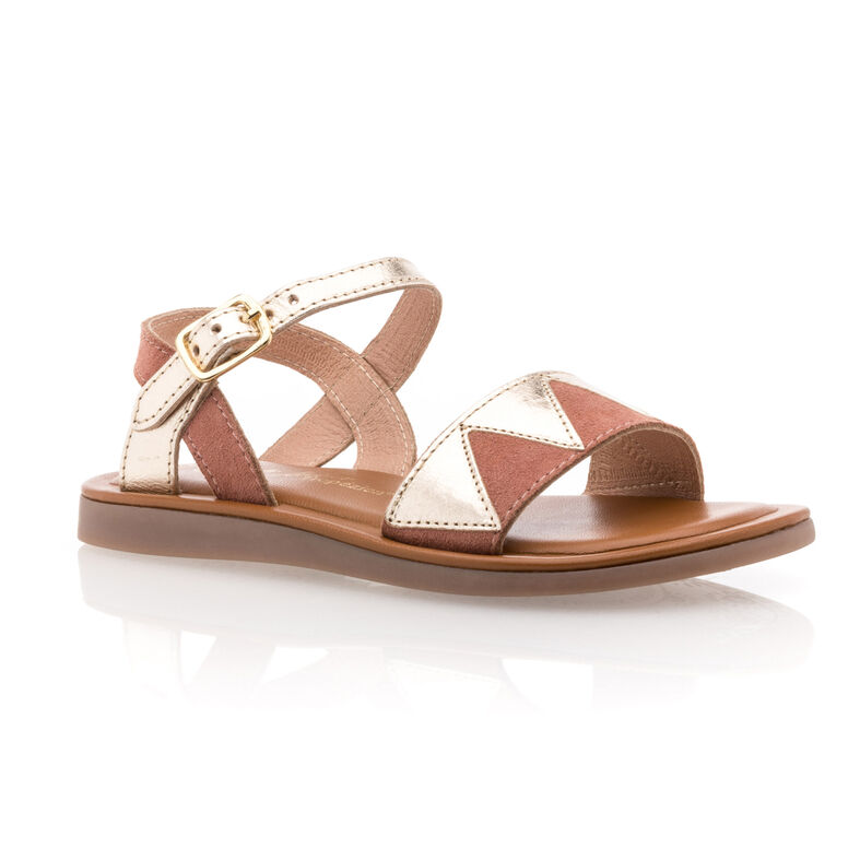 Sandalias rosas para niña / Zapatos de punta abierta