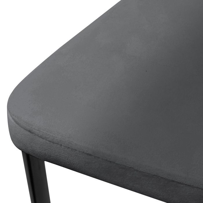 ML-Design - Juego de 4 sillas de comedor de terciopelo gris, respaldo ergonómico, asiento acolchado, ideales para sala de estar o cocina.