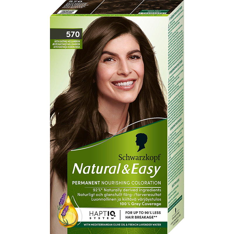 Natural&Easy hiusväri Natural & Easy 570 Keskiruskea