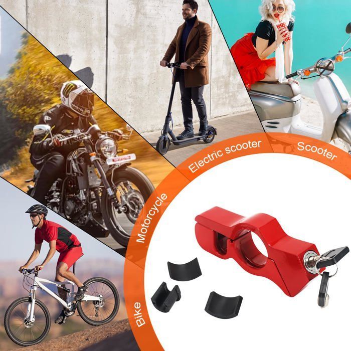 Universal Motorcycle Anti-Theft Device, Adjustable Brake Disc Lock, Security Handlebar Lock, Suitable for QIEDOVIEY